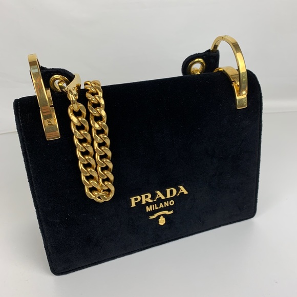 Prada Handbags - New Prada Italian Velvet Small Shoulder Bag